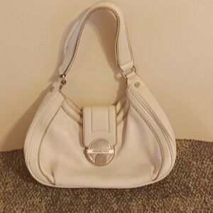 Michael Kors off white leather hobo purse